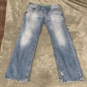 Rock & Roll Pistol Straight cut Men's Blue Jeans